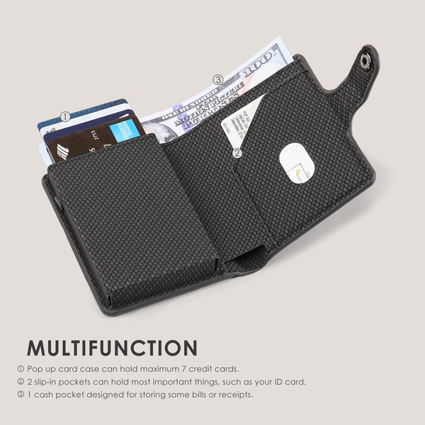 Men's Compact Pop-Up Wallet - CARBON - 2